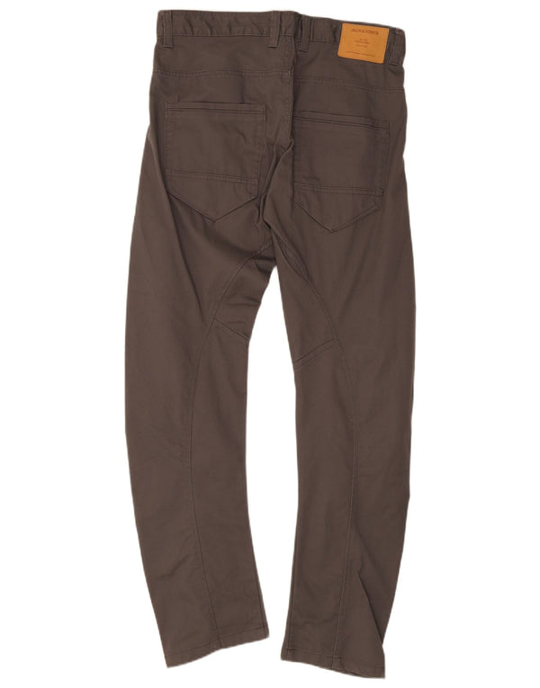 Jack & Jones Mens Banana Casual Trousers W32 L34 Grey Polyester