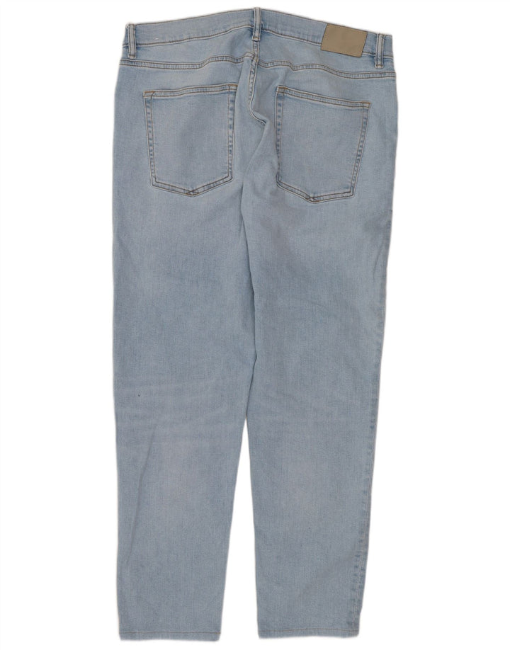 Zara Mens Tapered Jeans W36 L29 Blue Cotton