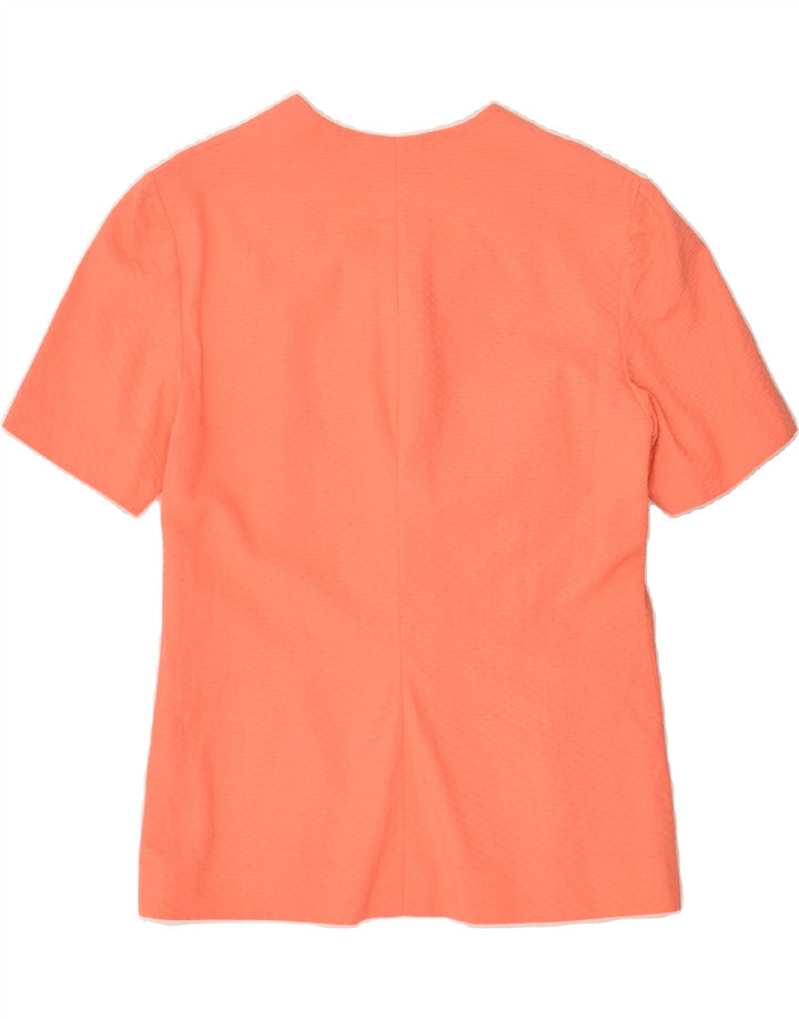 VINTAGE Womens 4 Button Short Sleeve Blazer Jacket UK 12 Medium Orange | Vintage Vintage | Thrift | Second-Hand Vintage | Used Clothing | Messina Hembry 