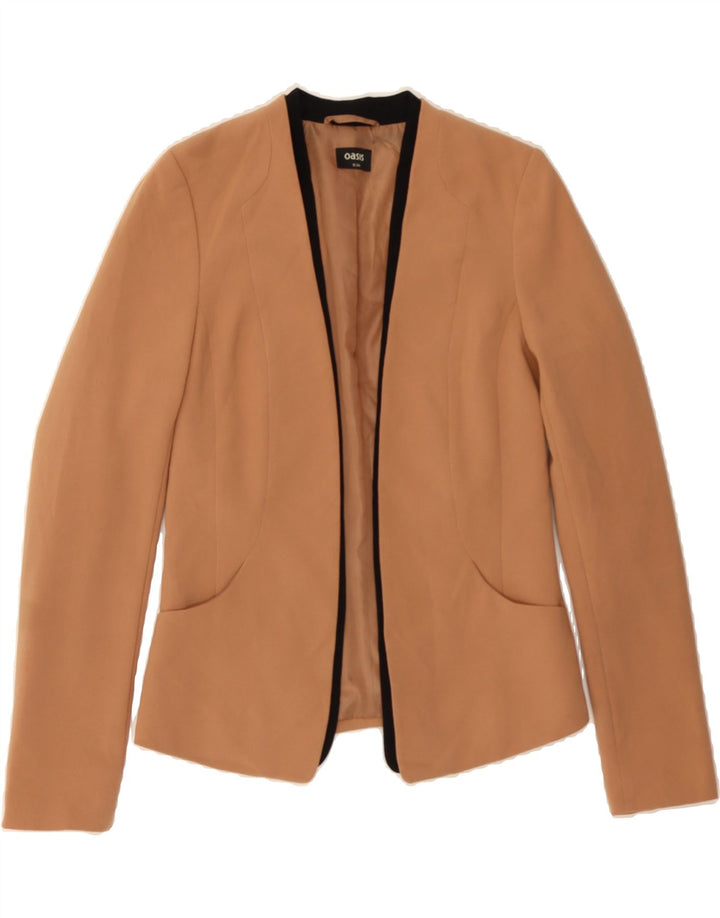 OASIS Womens Open Blazer Jacket UK 8 Small  Orange Polyester Vintage Oasis and Second-Hand Oasis from Messina Hembry 