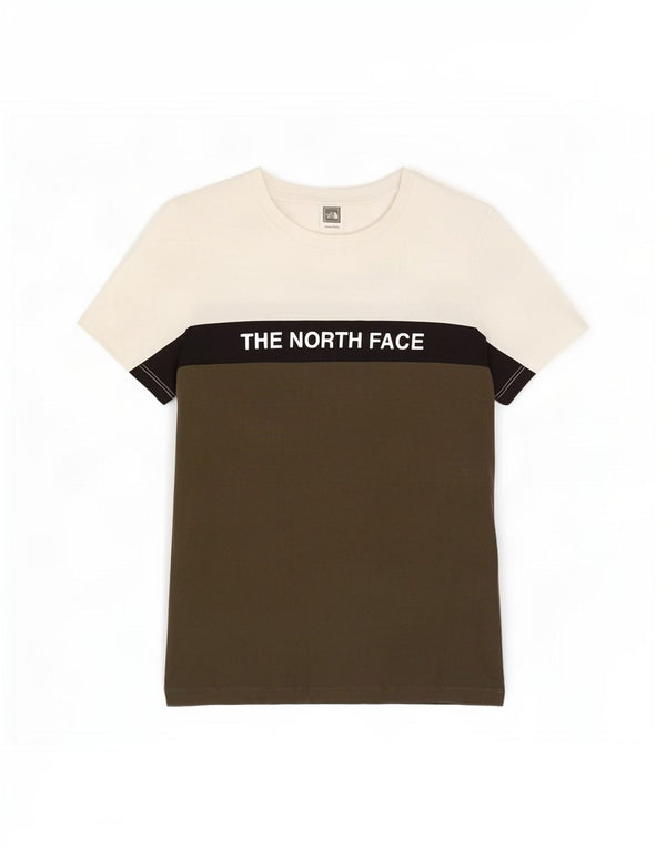 The North Face Boys Graphic T-Shirt Top 11-12 Years Large Khaki Colourblock