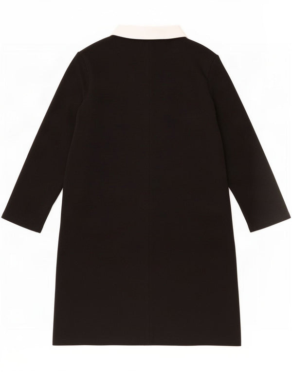 Zara Womens Trafaluc 3/4 Sleeve Shift Dress UK 10 Small Black Colourblock