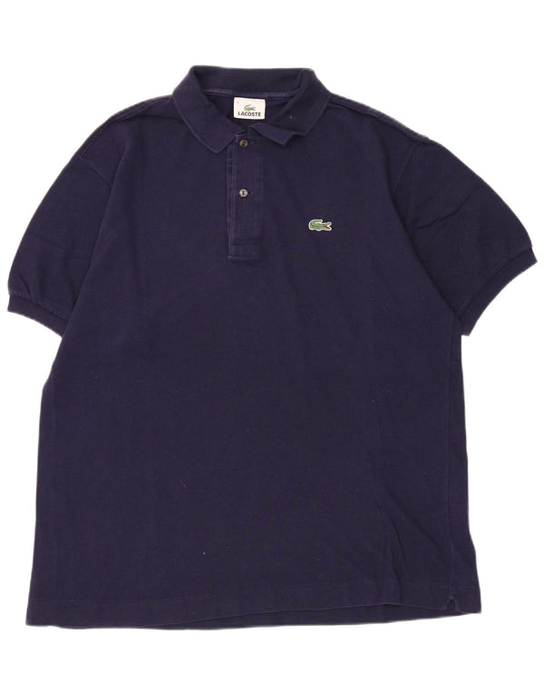 Lacoste Mens Polo Shirt Size 5 Large Navy Blue Cotton