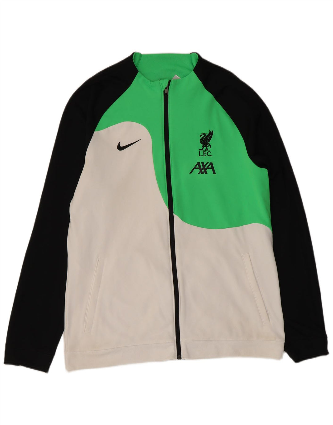 NIKE Mens Liverpool Slim Fit Tracksuit Top Jacket Large White Colourblock