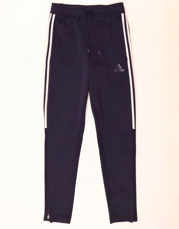 Adidas Mens Aeroready Tracksuit Trousers Small Navy Blue Polyester