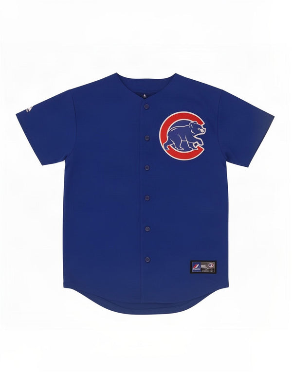 Majestic Boys Chicago Cubs Graphic Jersey Top 12-13 Years Large Navy Blue