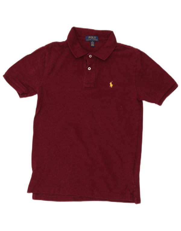 Polo Ralph Lauren Boys Polo Shirt 10-11 Years Medium Burgundy Cotton