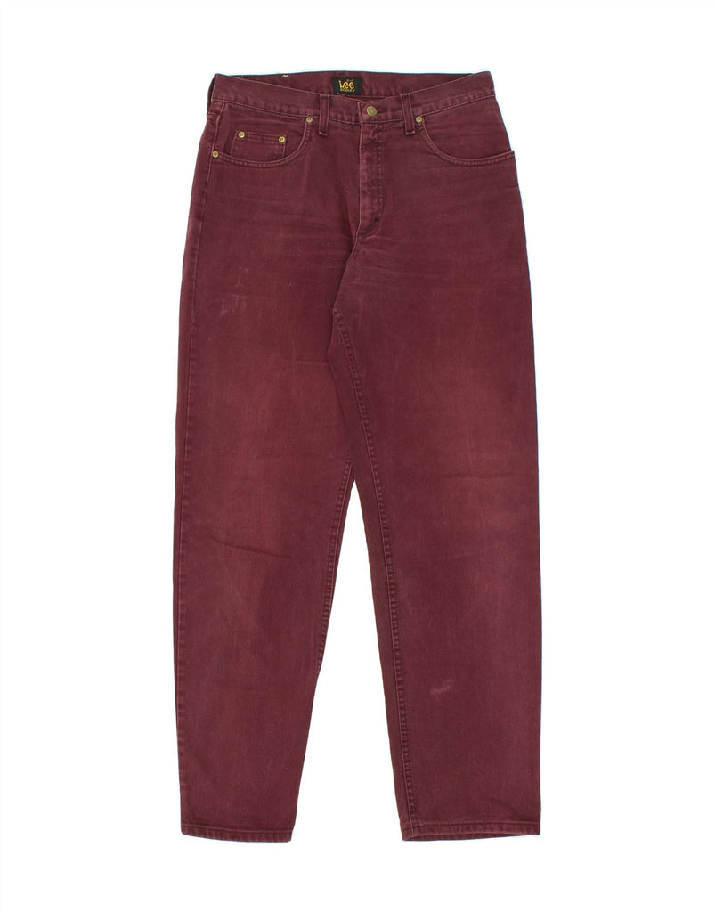 LEE Mens Tapered Jeans W33 L31 Maroon Cotton Vintage Lee and Second-Hand Lee from Messina Hembry 