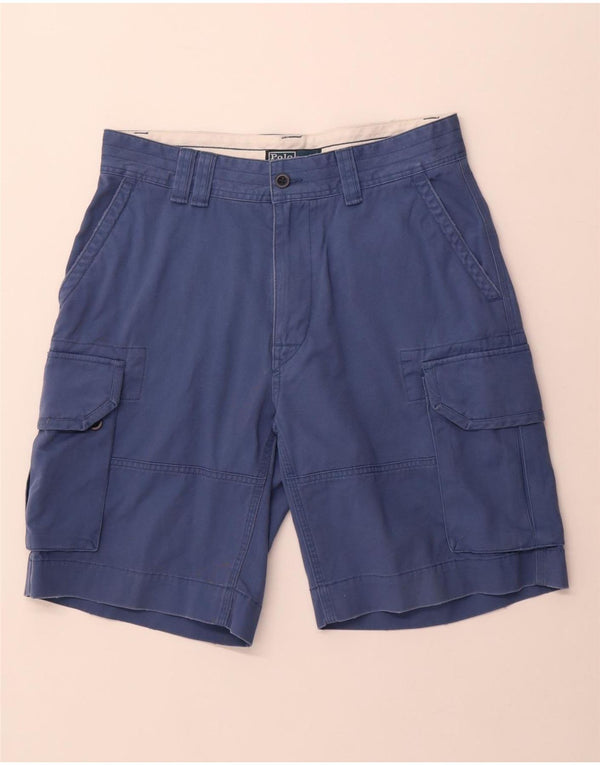Polo Ralph Lauren Mens Cargo Shorts W32 Medium Blue Cotton