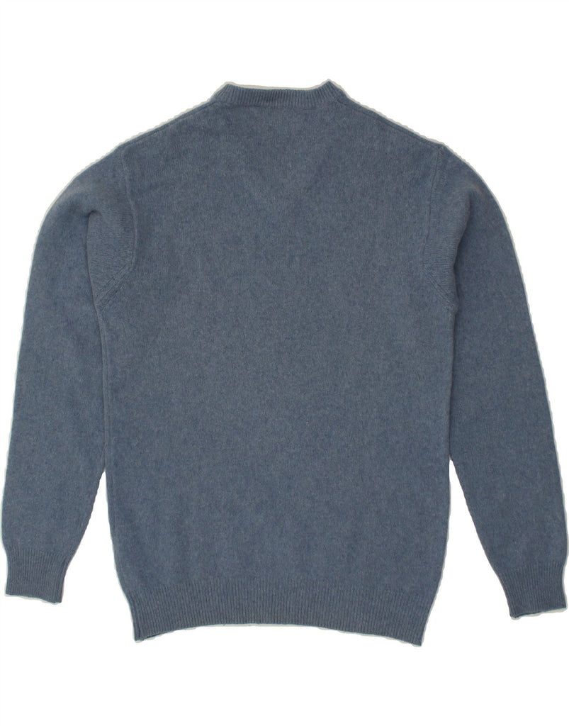 MARLBORO CLASSICS Mens V-Neck Jumper Sweater Small Blue Wool | Vintage Marlboro Classics | Thrift | Second-Hand Marlboro Classics | Used Clothing | Messina Hembry 