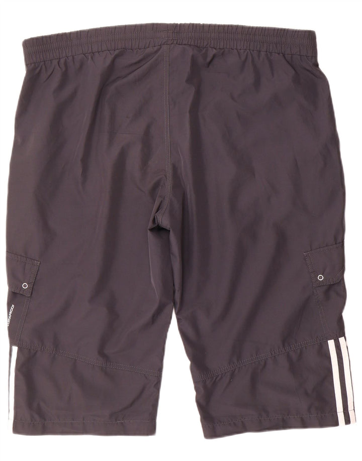 Adidas Womens Sport Shorts UK 22 2XL  Grey Polyester