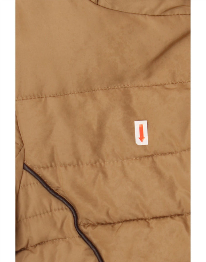 Zara Womens Padded Jacket UK 16 Large Brown Polyester
