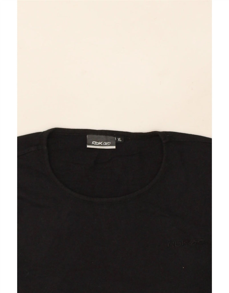 REEBOK Womens Crop T-Shirt Top UK 18 XL Black Cotton Vintage Reebok and Second-Hand Reebok from Messina Hembry 