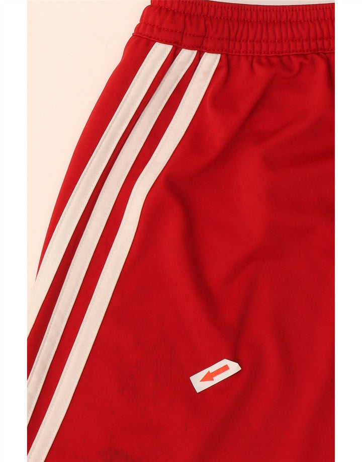 Adidas Mens Climalite Sport Shorts Small  Red Colourblock Polyester