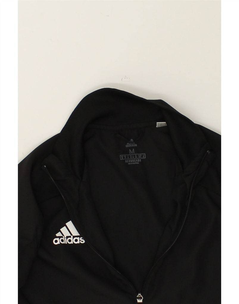 ADIDAS Mens Aeroready Tracksuit Top Jacket Medium Black Polyester | Vintage Adidas | Thrift | Second-Hand Adidas | Used Clothing | Messina Hembry 