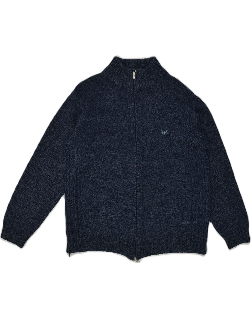 AVIREX Boys Cardigan Sweater 15-16 Years Navy Blue Flecked Wool | Vintage Avirex | Thrift | Second-Hand Avirex | Used Clothing | Messina Hembry 