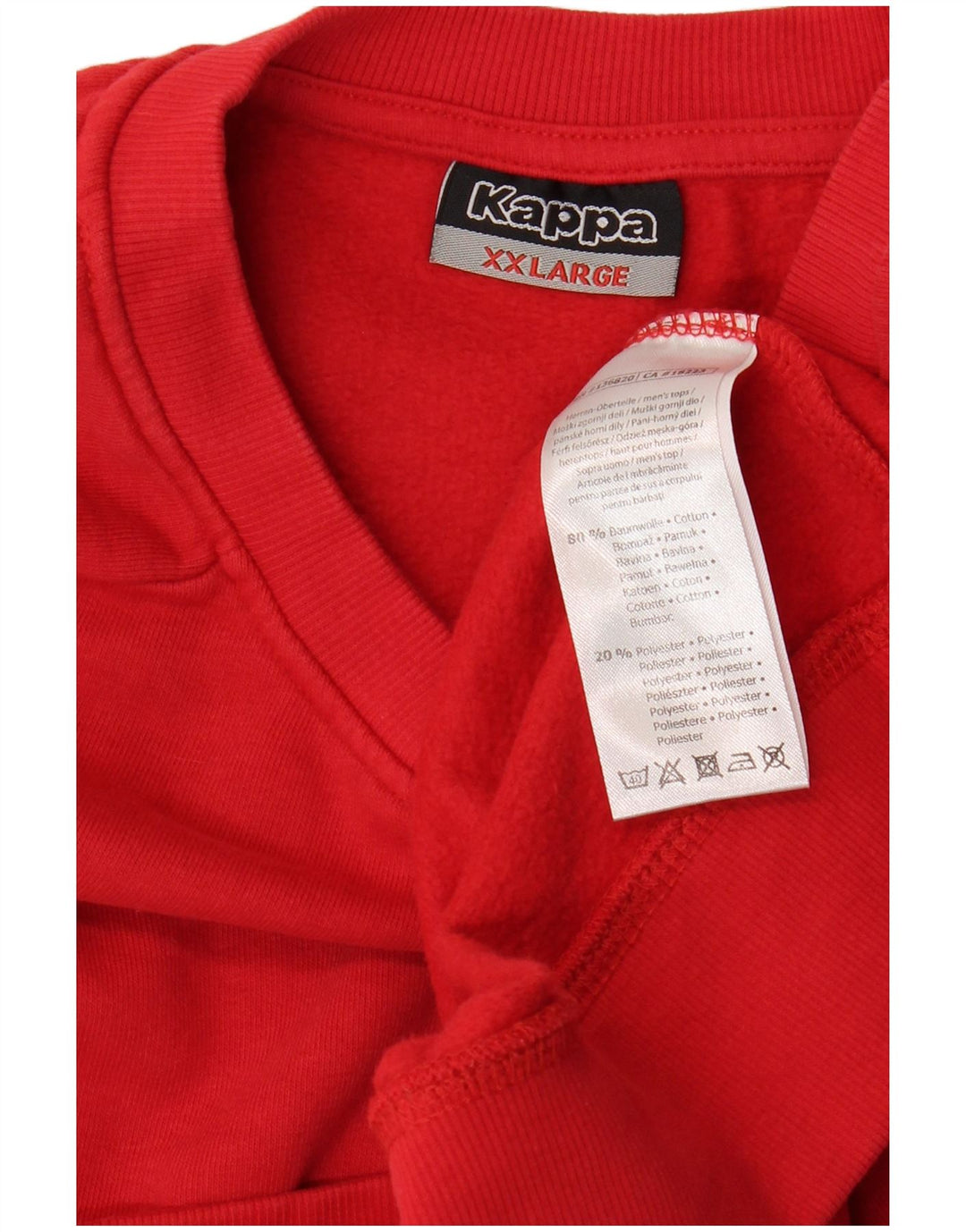 KAPPA Mens Graphic Sweatshirt Jumper 2XL Red Cotton