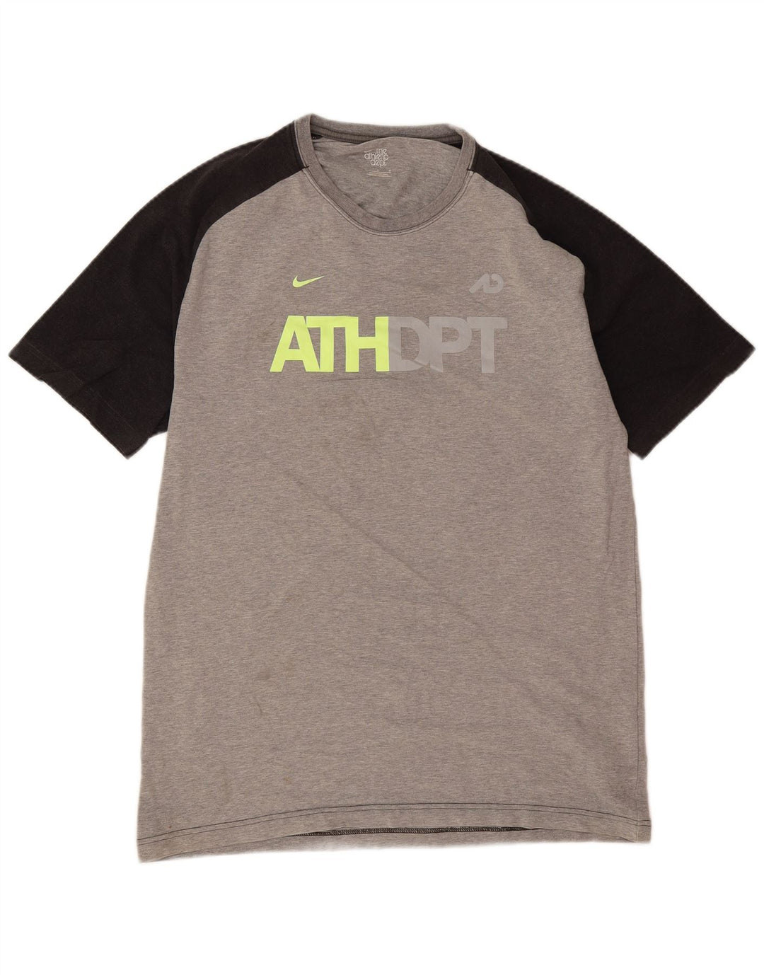 Nike Mens Graphic T-Shirt Top Large Grey Colourblock Cotton