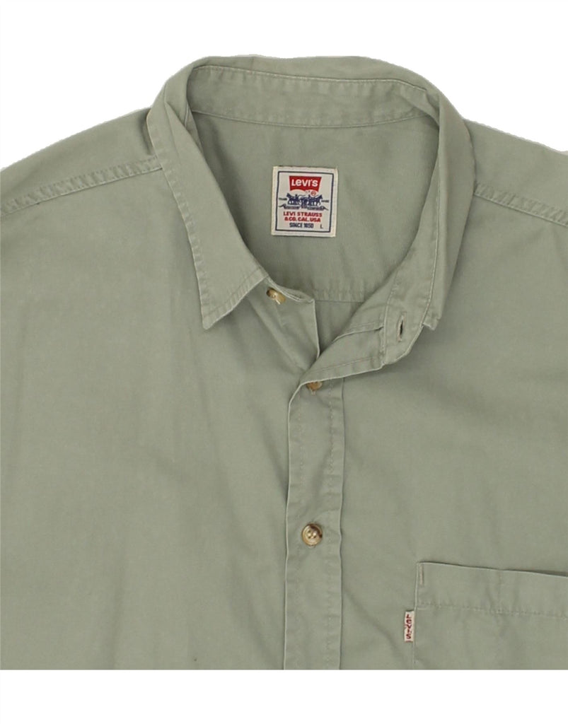 LEVI'S Mens Shirt Large Green Cotton | Vintage Levi's | Thrift | Second-Hand Levi's | Used Clothing | Messina Hembry 