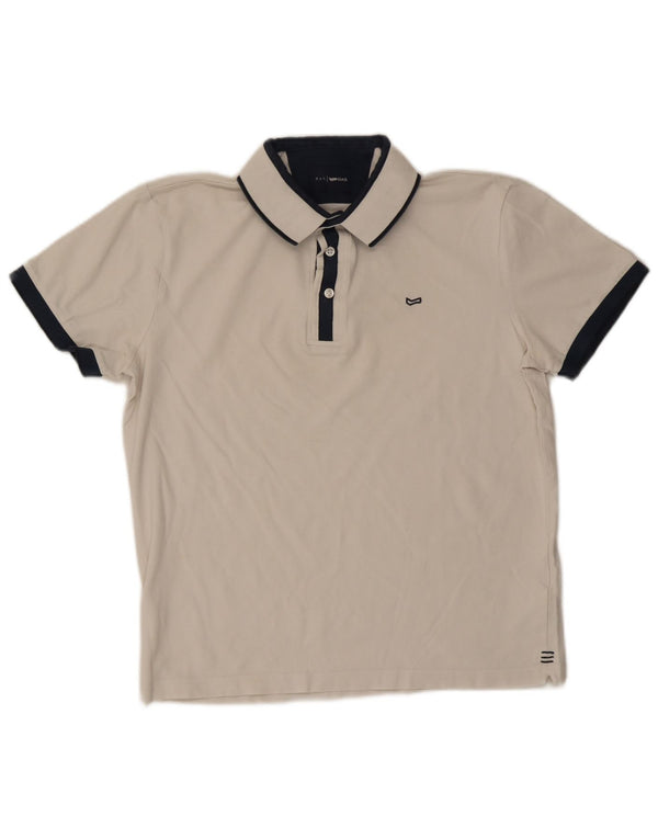 Gas Mens Polo Shirt XL White Cotton