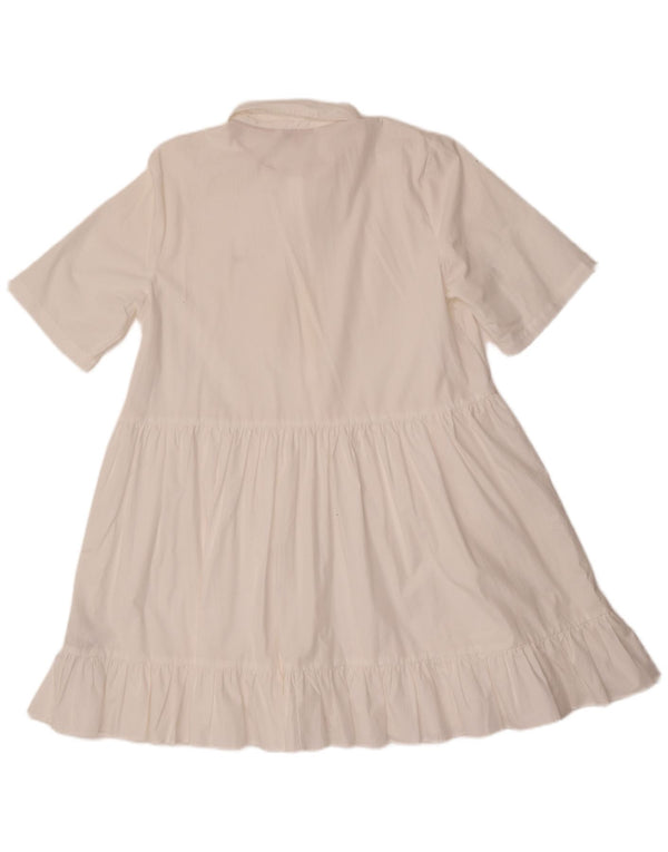 Tommy Hilfiger Womens A-Line Dress UK 14 Large White Cotton