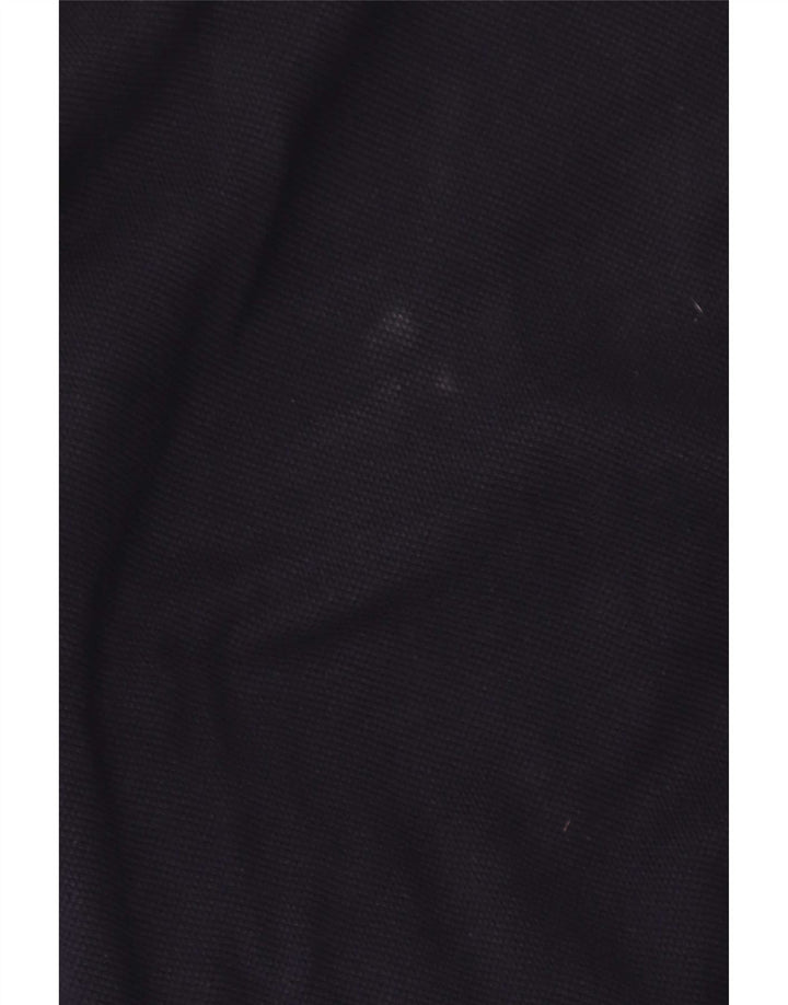 Burlington Mens Polo Neck Sweatshirt Jumper Small Navy Blue Cotton