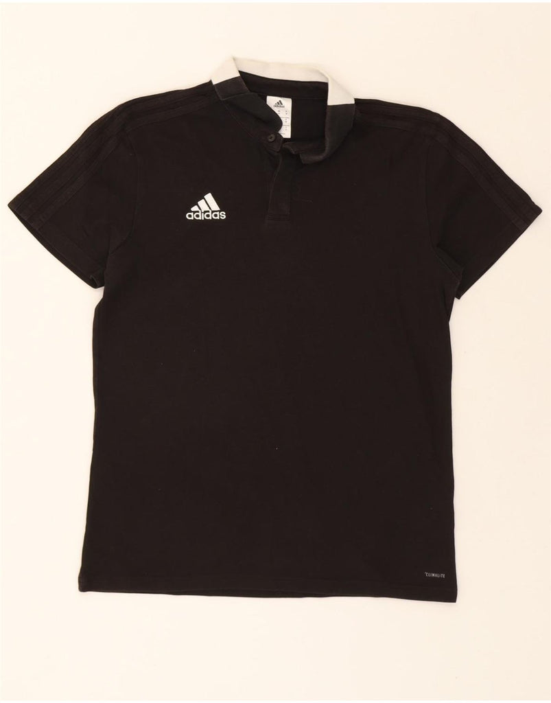 ADIDAS Mens Climalite Polo Shirt Medium Black Cotton Vintage Adidas and Second-Hand Adidas from Messina Hembry 