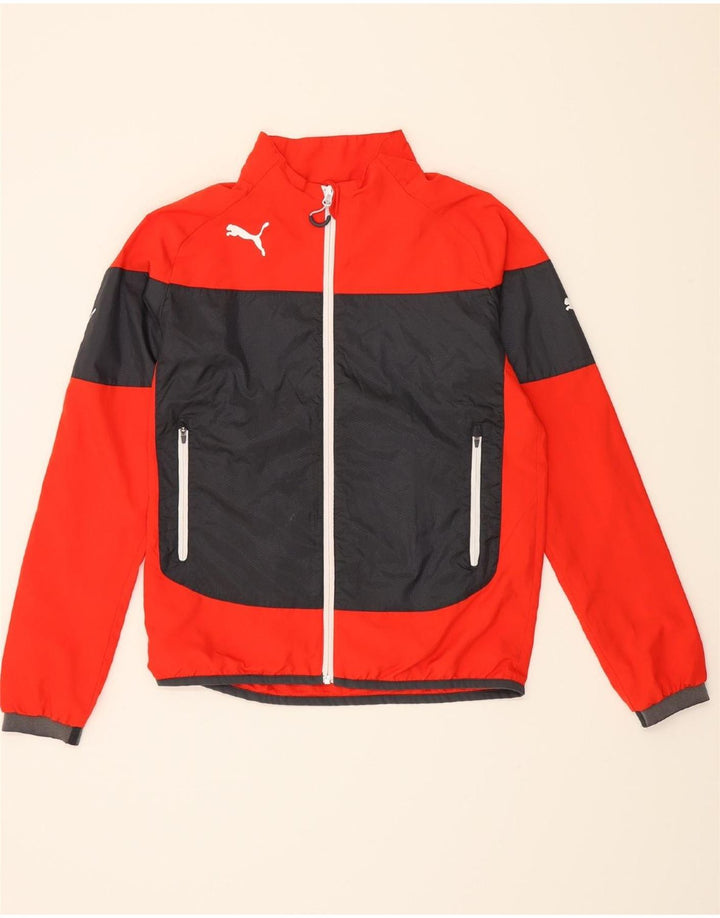 PUMA Mens Austria Graphic Tracksuit Top Jacket Small Red Colourblock Vintage Puma and Second-Hand Puma from Messina Hembry 
