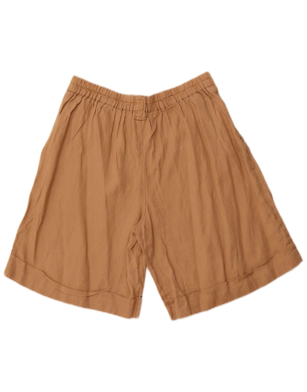 BENETTON Womens Chino Shorts W30 Medium Brown Linen