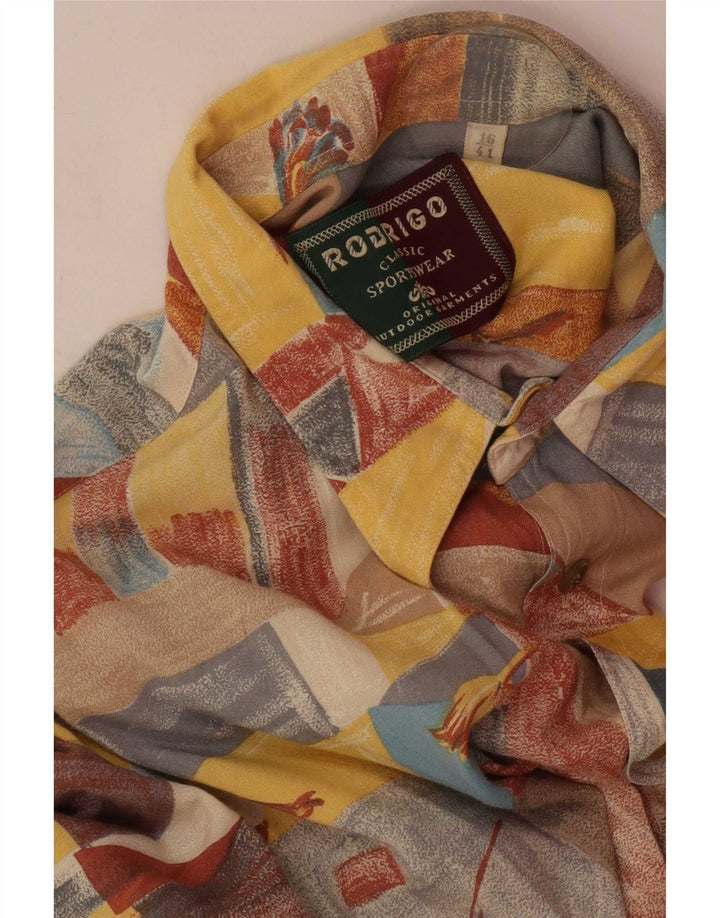 Rodrigo Mens Short Sleeve Shirt Size 16 41 Large Multicoloured Geometric