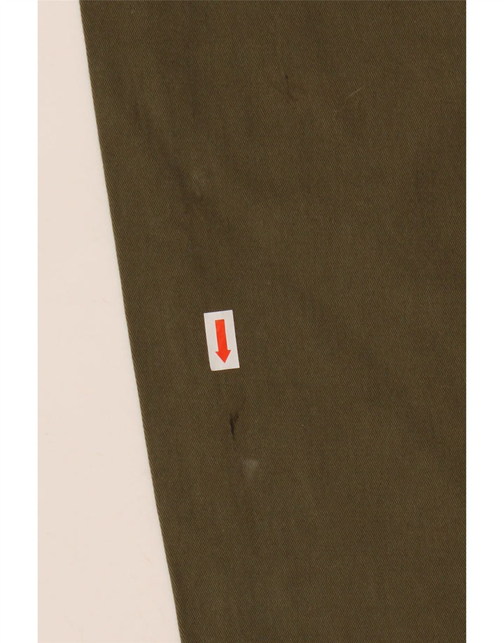 CALVIN KLEIN Womens Tapered Cropped Trousers US 12 Large W34 L26 Khaki