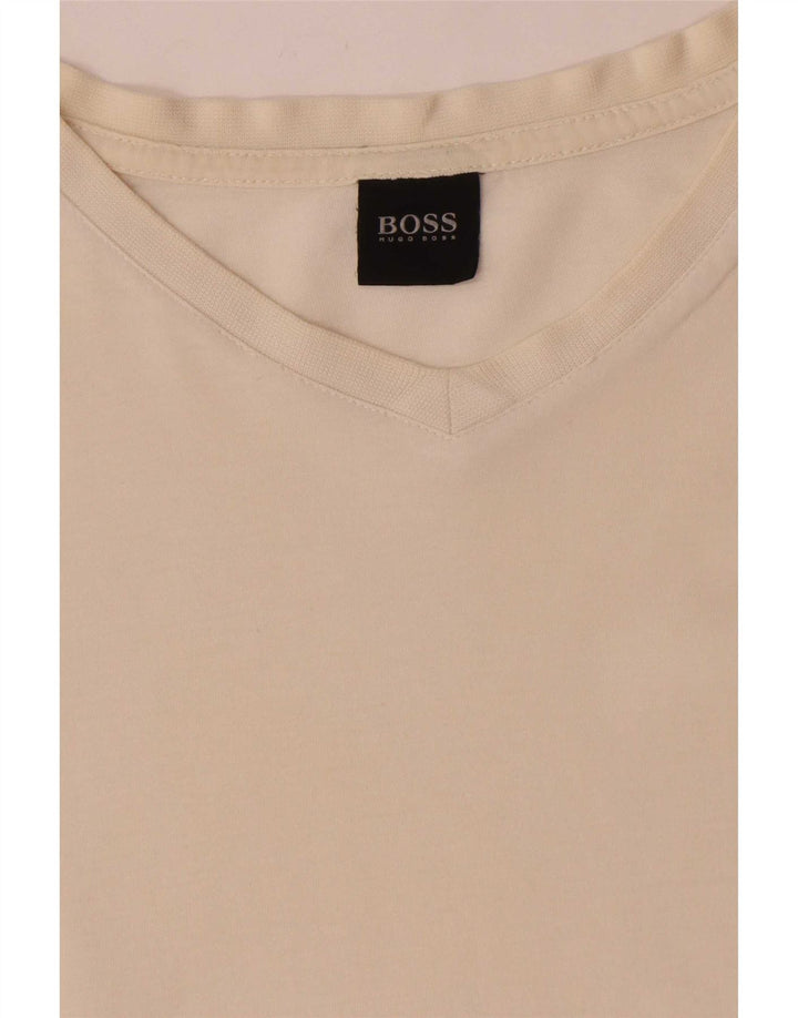 Hugo Boss Mens T-Shirt Top XL White Cotton