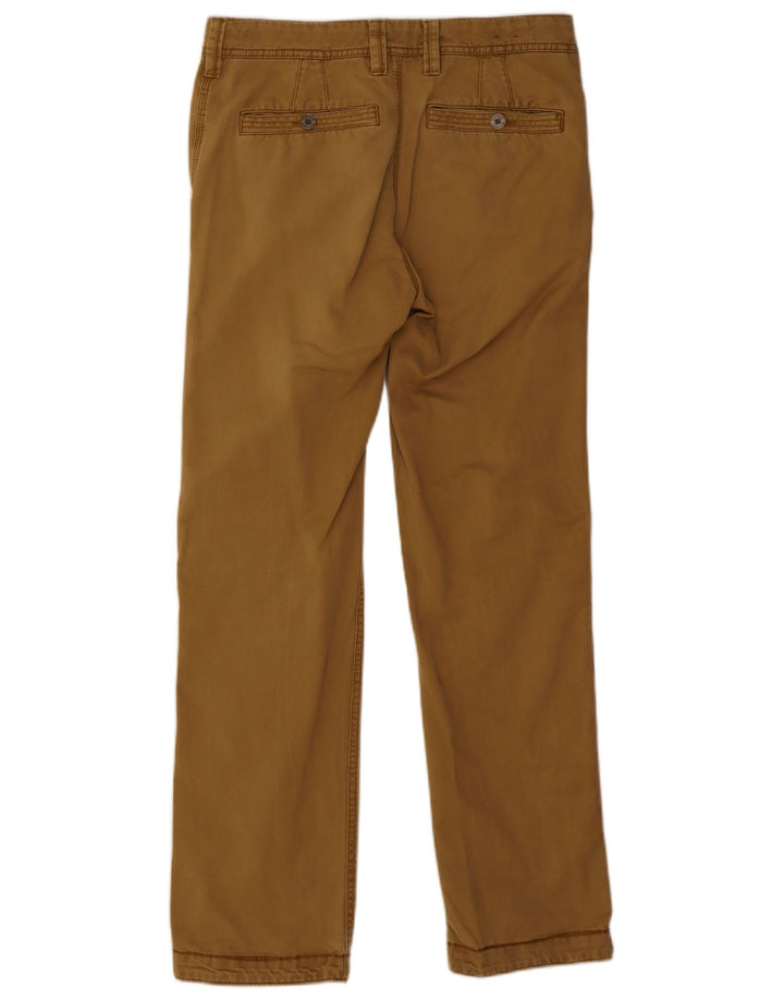 Fat Face Mens Straight Chino Trousers W30 L31 Khaki Cotton