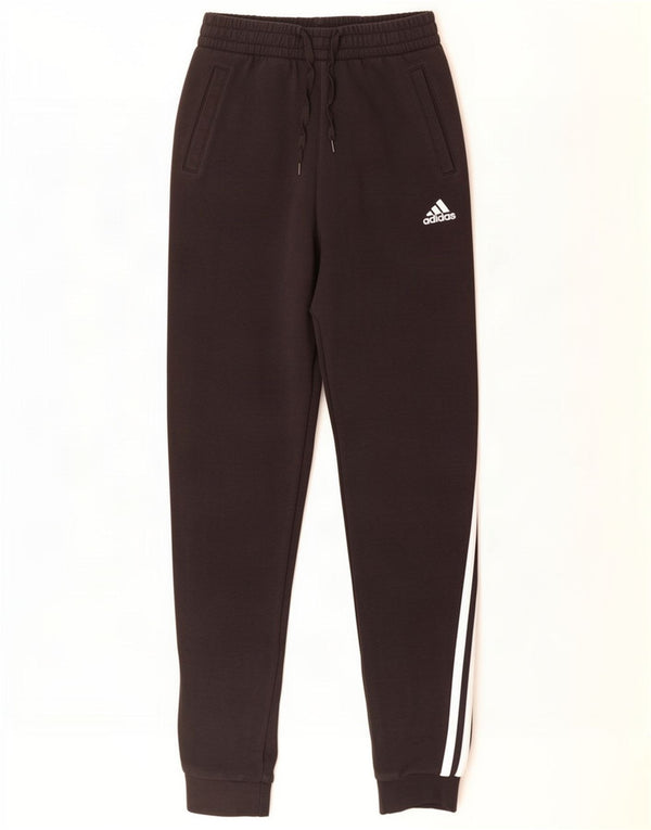 Adidas Boys Tracksuit Trousers Joggers 11-12 Years Black Cotton
