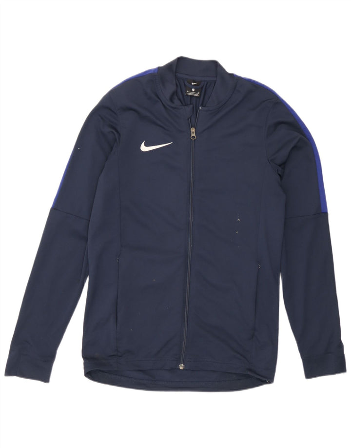 Nike Mens Tracksuit Top Jacket Small Navy Blue Polyester Sports