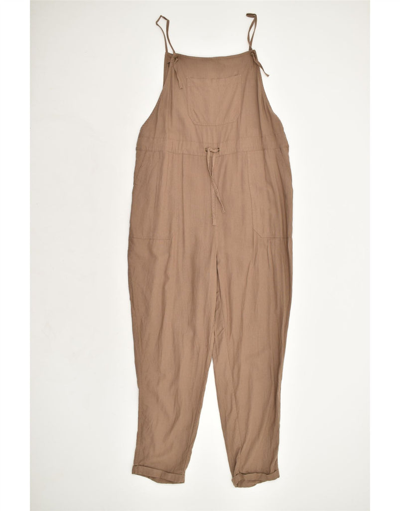 FAT FACE Womens Jumpsuit UK 12 Medium  Brown Linen | Vintage Fat Face | Thrift | Second-Hand Fat Face | Used Clothing | Messina Hembry 