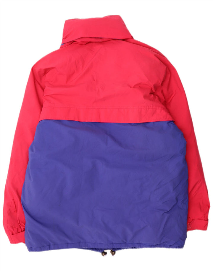 FILA Mens Hooded Padded Jacket UK 40 XL Pink Colourblock Polyester