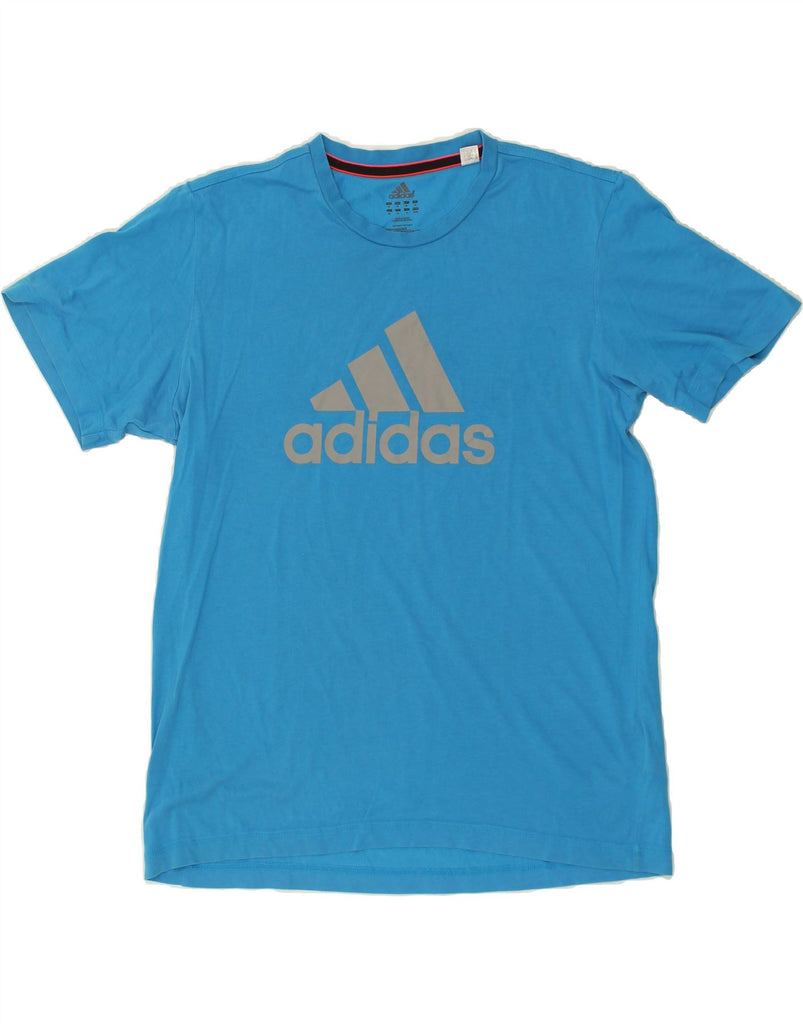 ADIDAS Mens Graphic T-Shirt Top Medium Blue Cotton | Vintage Adidas | Thrift | Second-Hand Adidas | Used Clothing | Messina Hembry 