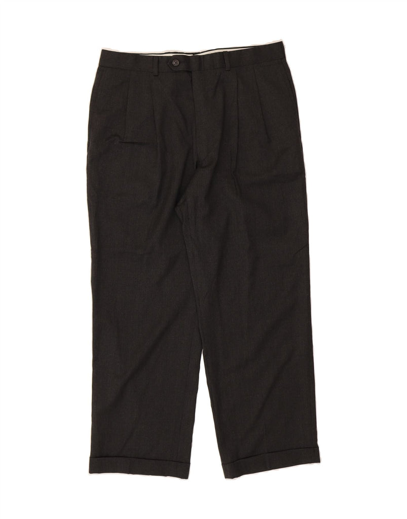 RALPH LAUREN Mens Comfort Fit Pegged Suit Trousers W34 L27 Grey Wool Vintage Ralph Lauren and Second-Hand Ralph Lauren from Messina Hembry 