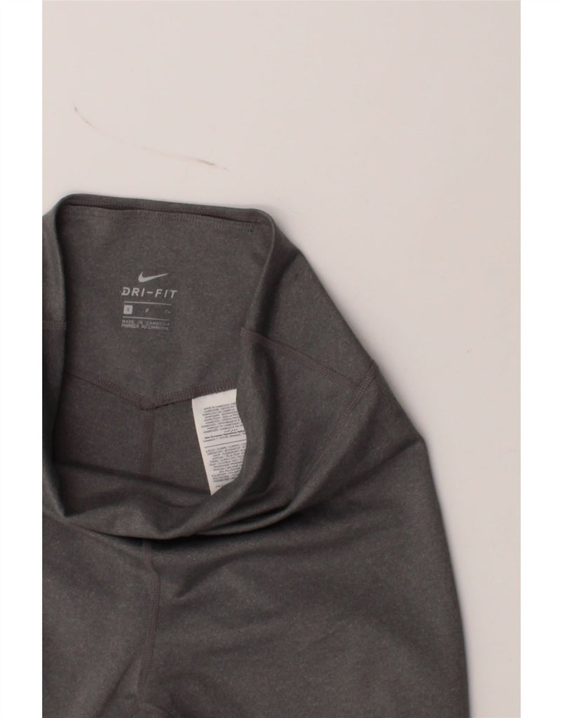 NIKE Womens Dri Fit Graphic Leggings UK 10 Small  Grey Polyester Vintage Nike and Second-Hand Nike from Messina Hembry 