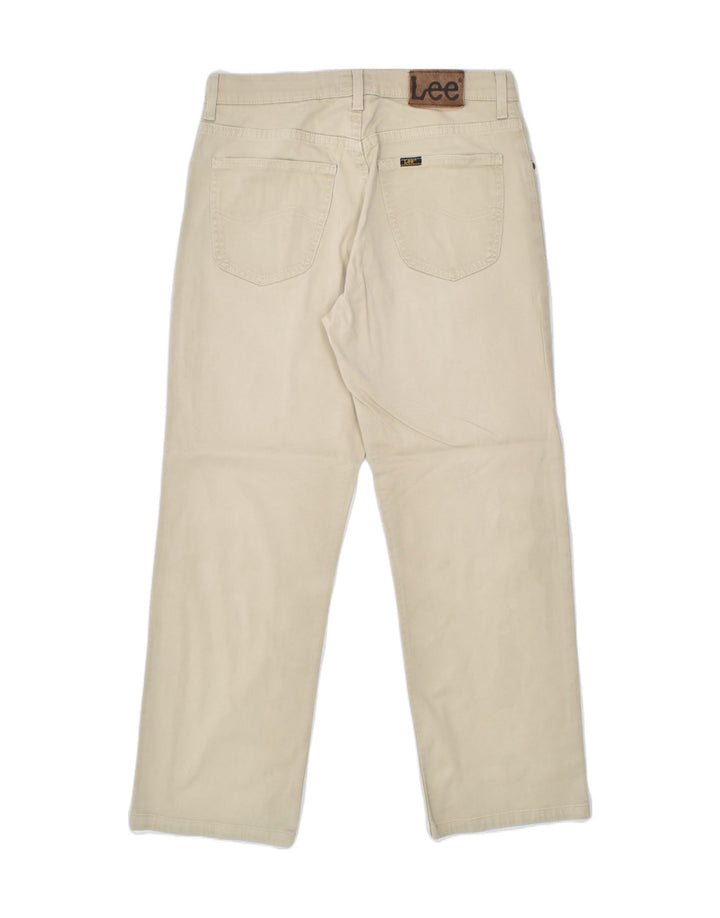 LEE Mens Straight Casual Trousers W33 L27 Beige Cotton | Vintage | Thrift | Second-Hand | Used Clothing | Messina Hembry 