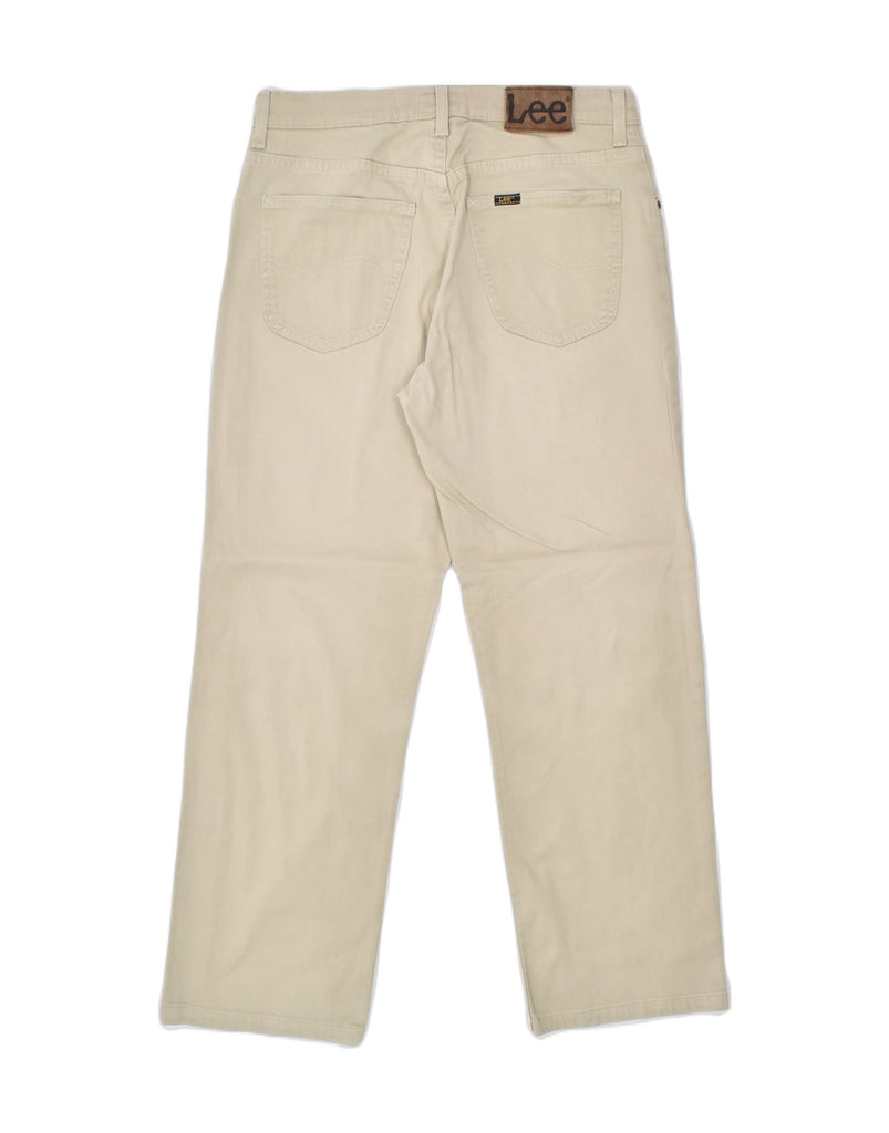 LEE Mens Straight Casual Trousers W33 L27 Beige Cotton | Vintage | Thrift | Second-Hand | Used Clothing | Messina Hembry 