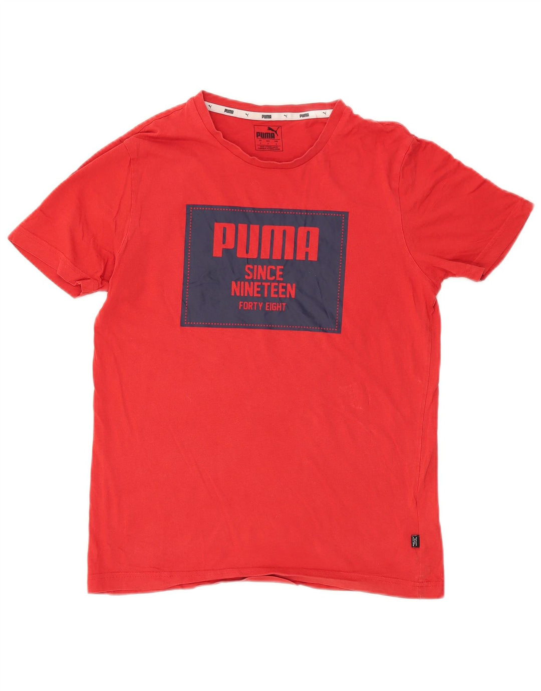 Puma Mens Graphic T-Shirt Top Small Red Cotton