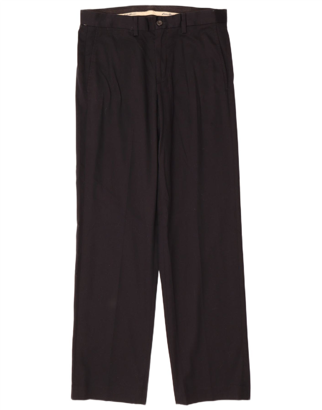 EDDIE BAUER Mens Straight Chino Trousers W32 L34 Black Cotton