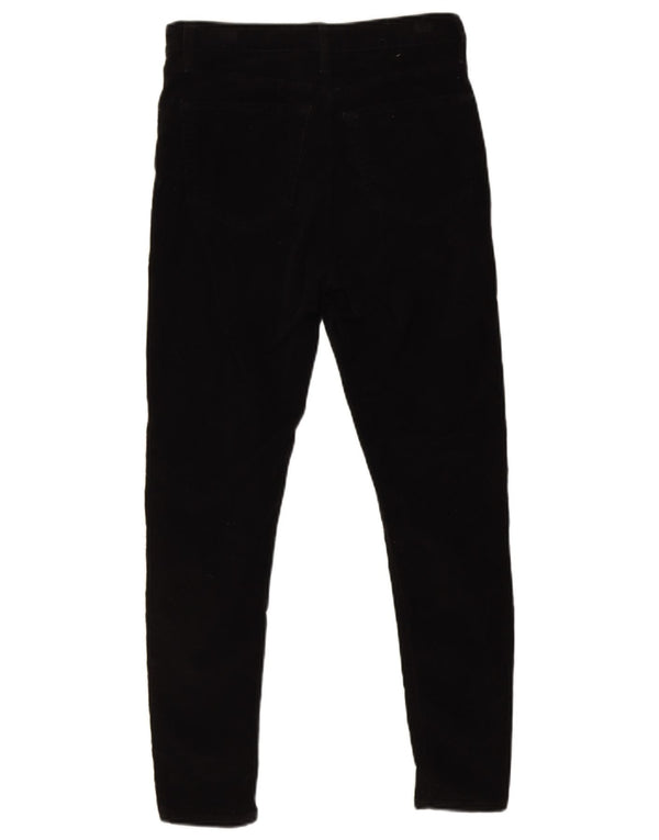 Topshop Mens Jamie Skinny Corduroy Trousers W30 L28 Black Cotton