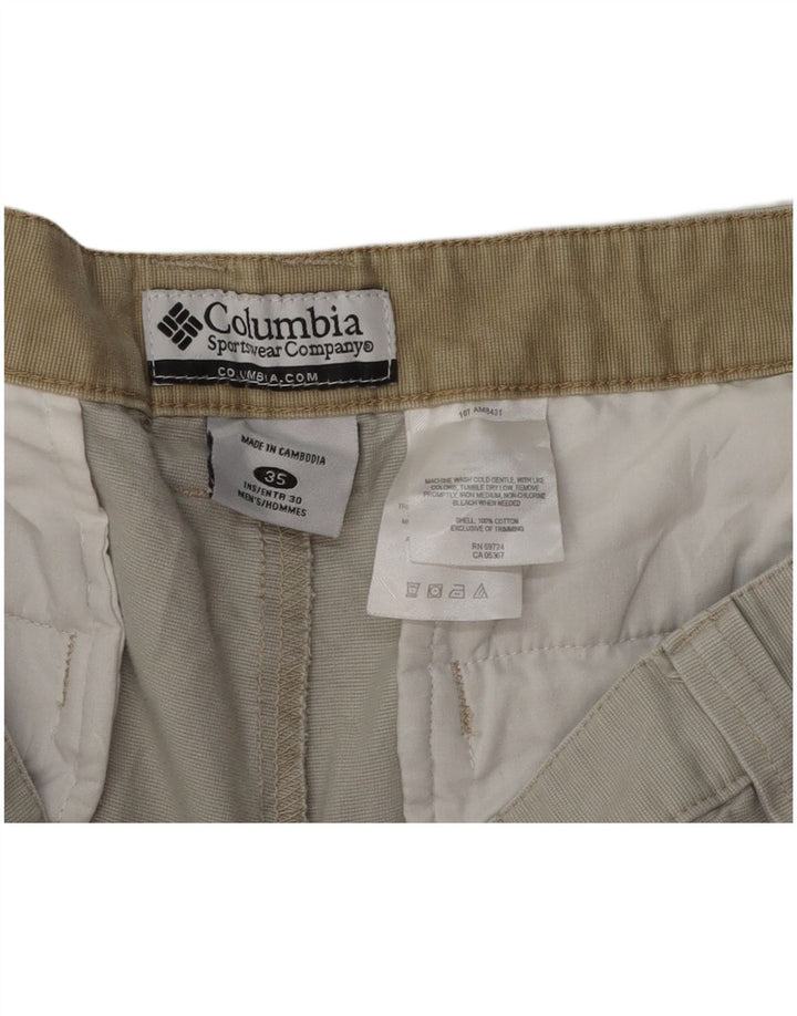 COLUMBIA Mens Straight Cargo Trousers W35 L29 Grey Cotton