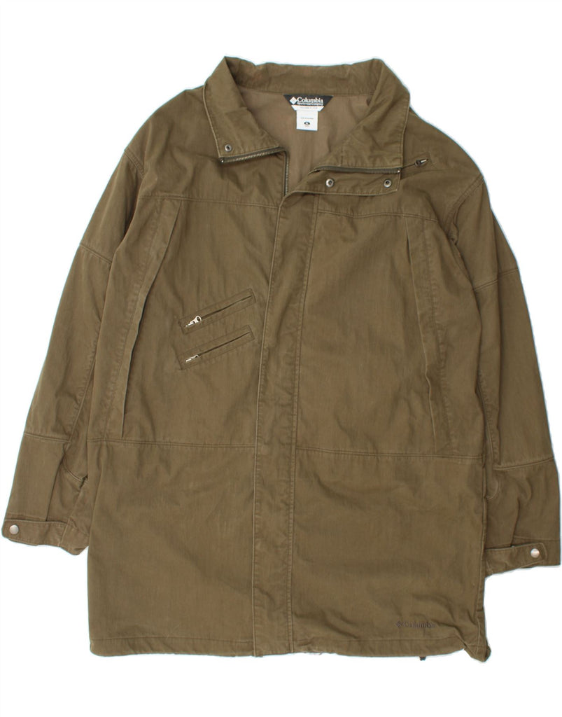 COLUMBIA Mens Windbreaker Jacket UK 42 XL Khaki Cotton Vintage Columbia and Second-Hand Columbia from Messina Hembry 