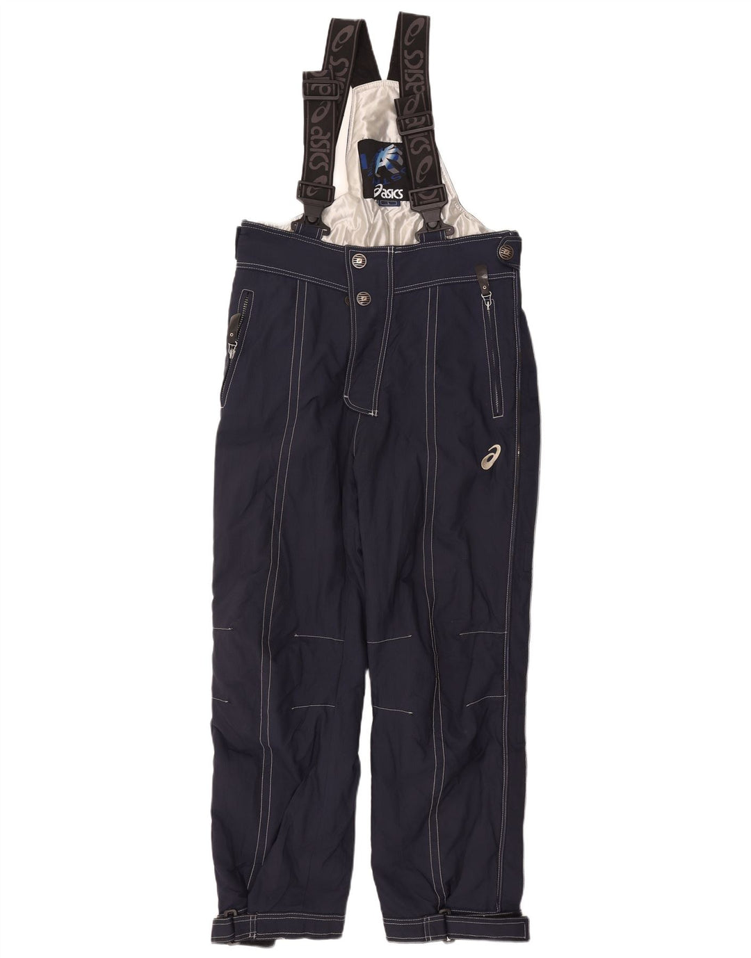 Asics Mens Graphic Dungarees Ski Trousers Large  Navy Blue