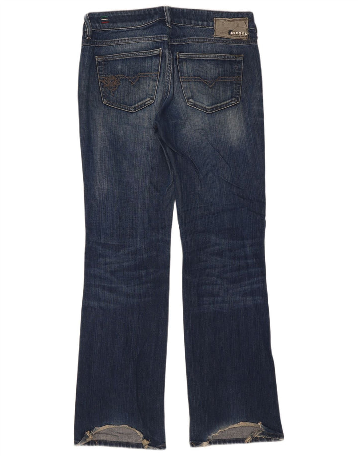 Diesel Mens Ronhary Stretch Bootcut Jeans W29 L30 Navy Blue Cotton