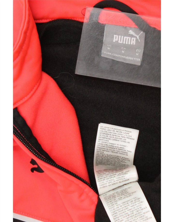 Puma Mens Tracksuit Top Jacket Medium Black Colourblock Polyester